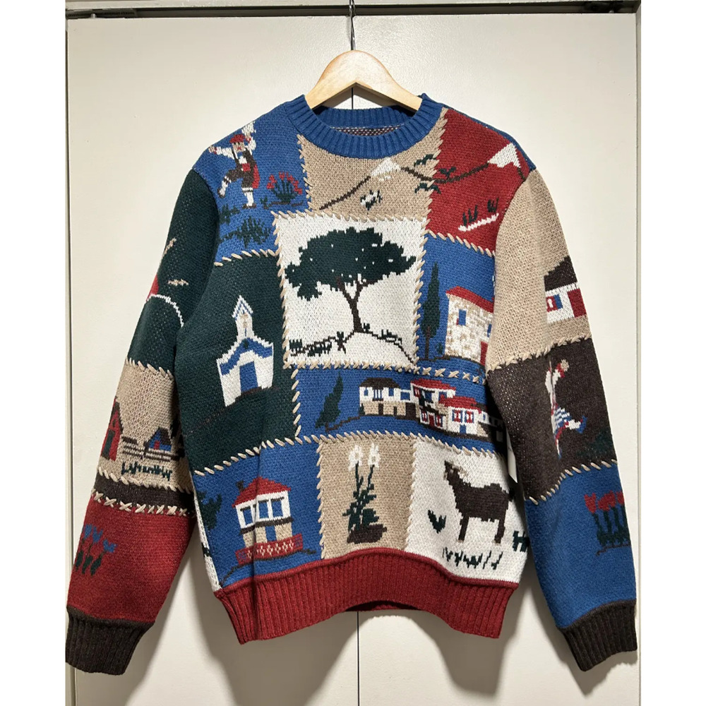 Aime Leon Dore Village patchwork sweater size Medium